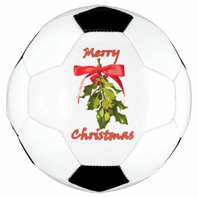 Merry Christmas mistletoe Football (Front)