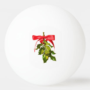 Merry Christmas mistletoe Ping Pong Ball