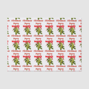 Merry Christmas mistletoe Tissue Paper