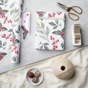 Merry Christmas Mistletoe Wrapping Paper