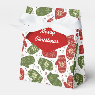 Merry Christmas Mittens Pattern Favour Box