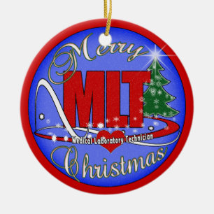 MERRY CHRISTMAS MLT ORNAMENT  MEDICAL LAB TECH