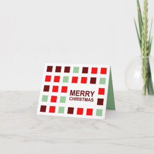 merry christmas (mod squares) holiday card