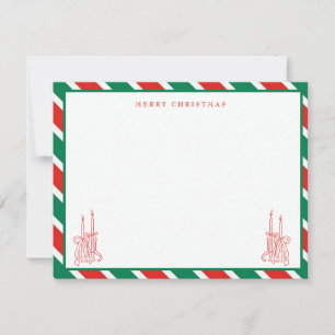 Merry christmas modern chic classic note card