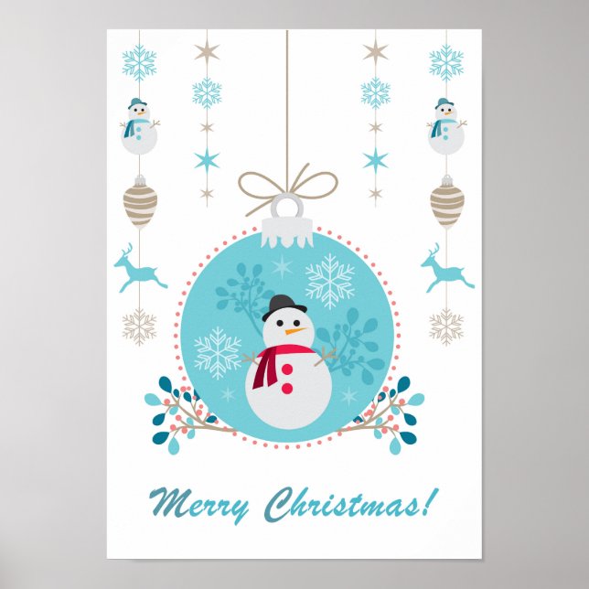 Merry Christmas - Modern Christmas poster (Front)