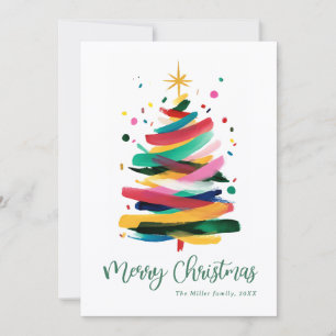 Merry Christmas Modern Colorful Holiday Card