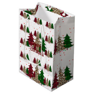 Merry Christmas Modern & Elegant Medium Gift Bag
