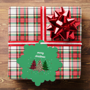 Merry Christmas Modern & Elegant  Tree Decoration Card