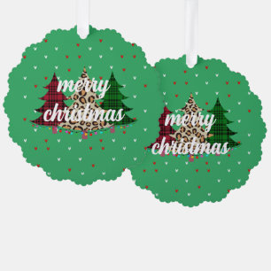 Merry Christmas Modern & Elegant  Tree Decoration Card