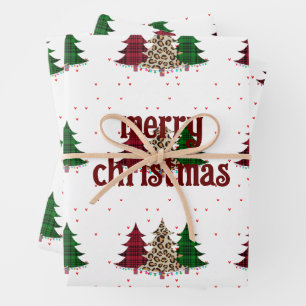 Merry Christmas Modern & Elegant Wrapping Paper Sheet