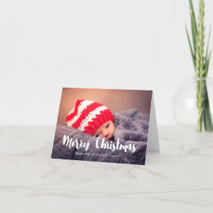 Merry Christmas Modern Family Photo Holiday Card