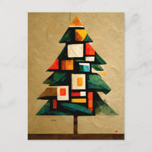 Merry Christmas. Modern fir tree in Cuba. Postcard