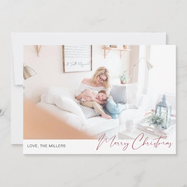 Merry Christmas Modern Minimalist Photo 2 (Front)