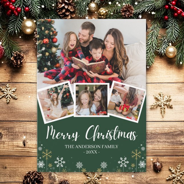 Merry Christmas Modern Photo Family Invitation (Creator Uploaded)