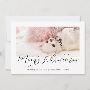 Merry Christmas Modern Photo Holiday Card