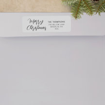 Merry Christmas Modern Return Address Custom
