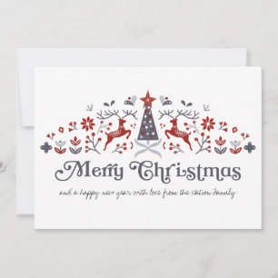 Merry Christmas Modern Scandinavian Holiday Card