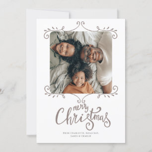 Merry Christmas Modern Simple Photo Card
