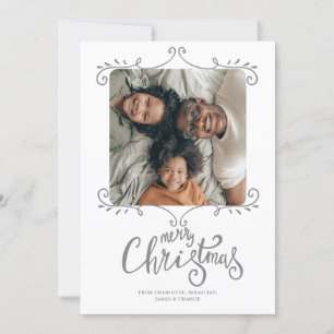 Merry Christmas Modern Simple Photo Card