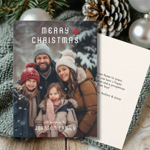 Merry Christmas!   Modern, simple photo Christmas Holiday Card