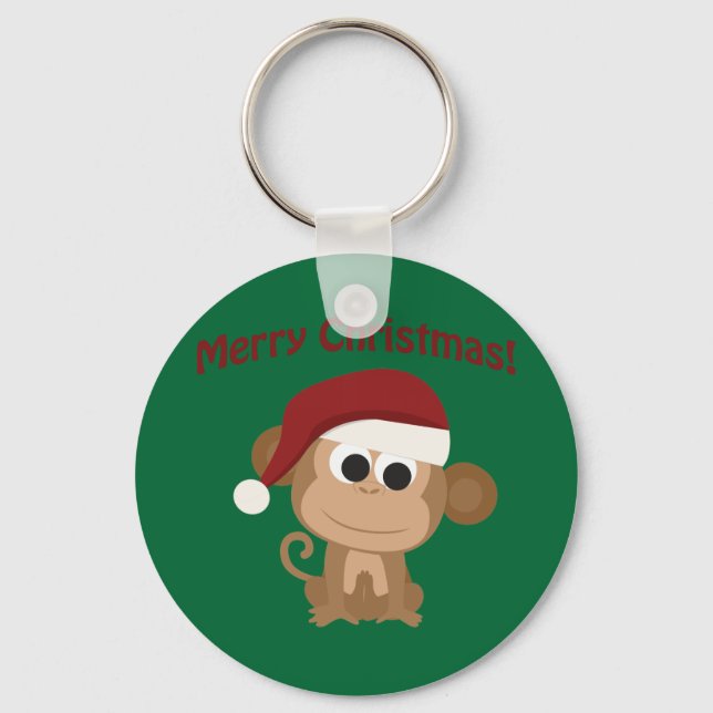 Merry Christmas! Monkey Key Ring (Front)