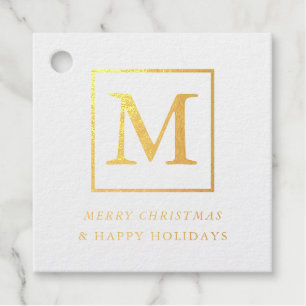 Merry Christmas Monogram Favour Tags