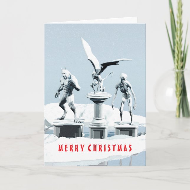 Merry Christmas. Monster ice sculptures Card (Front)