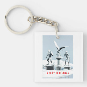 Merry Christmas. Monster ice sculptures Key Ring