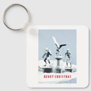 Merry Christmas. Monster ice sculptures Key Ring