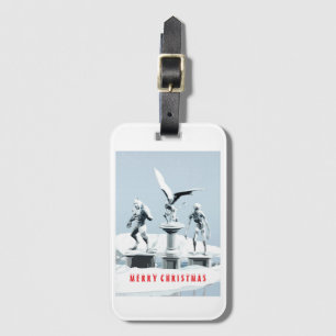 Merry Christmas. Monster ice sculptures Luggage Tag
