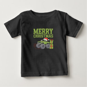 Merry Christmas Monster Truck Toddler Boys Xmas Baby T-Shirt