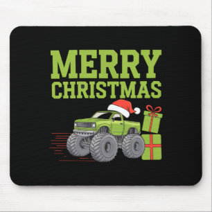 Merry Christmas Monster Truck Toddler Boys Xmas Mouse Mat