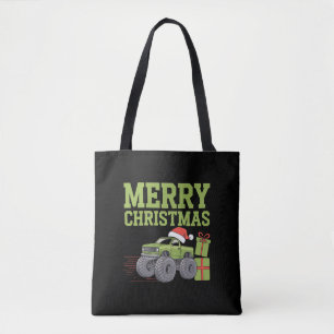 Merry Christmas Monster Truck Toddler Boys Xmas  Tote Bag
