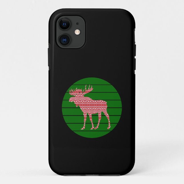 MERRY CHRISTMAS MOOSE DEER Case-Mate iPhone CASE (Back)