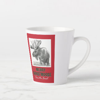 Merry Christmas Moose Latte Mug