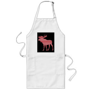 MERRY CHRISTMAS MOOSE LONG APRON