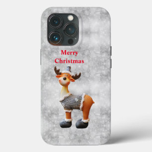 Merry Christmas moose wearing a hat iPhone 13 Pro Case