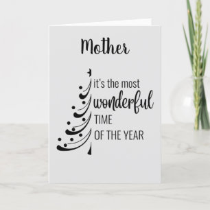MERRY CHRISTMAS **MOTHER*** WITH LOVE HOLIDAY CARD