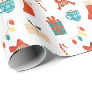 Merry Christmas motifs design Wrapping Paper