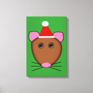 Merry Christmas Mouse Canvas Print