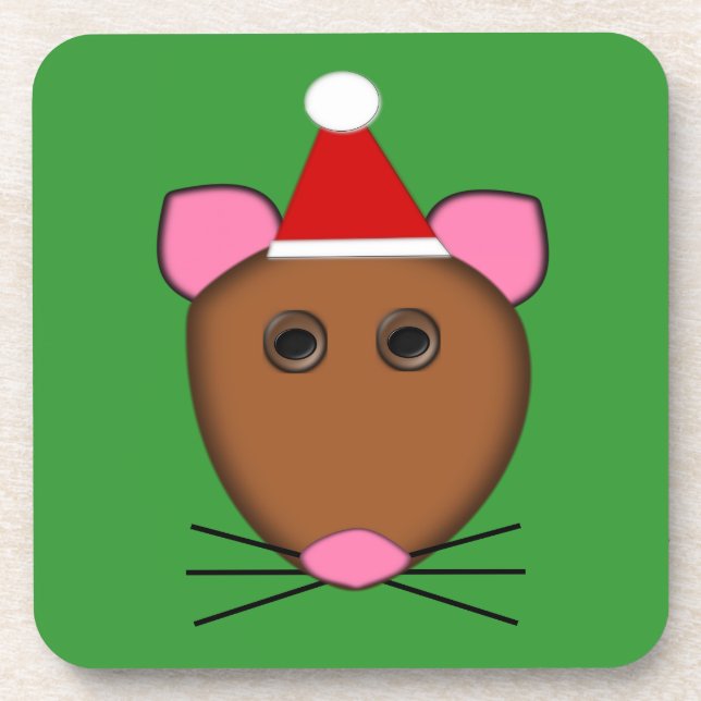 Merry Christmas Mouse Coaster (Front)