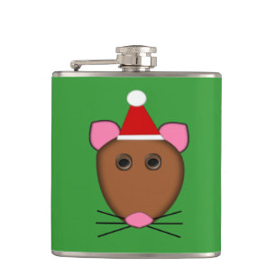 Merry Christmas Mouse Flask