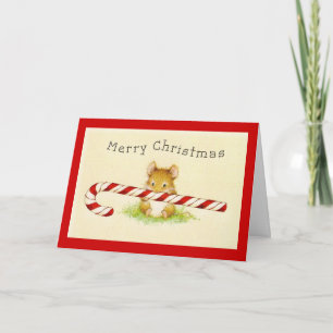 "Merry Christmas Mouse" Holiday Greeting Card