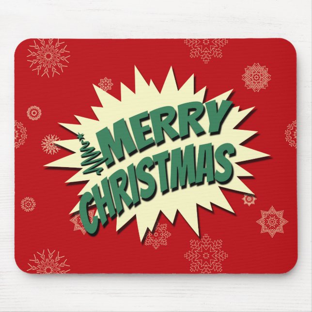 Merry Christmas Mouse Mat (Front)