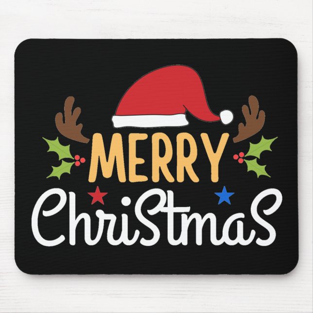 Merry Christmas Mouse Mat (Front)