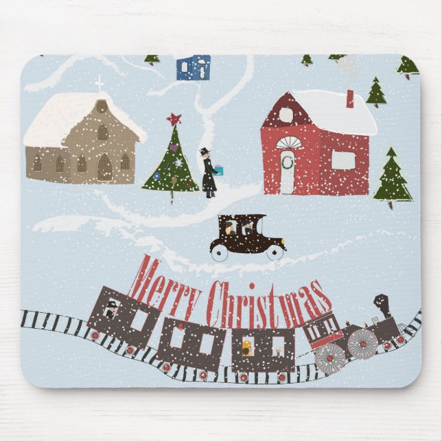 Merry Christmas Mouse Mat (Front)
