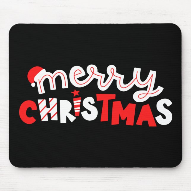 Merry Christmas Mouse Mat (Front)