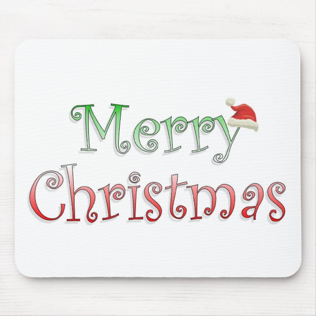 Merry Christmas Mouse Mat (Front)