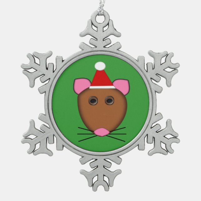 Merry Christmas Mouse Ornament (Front)