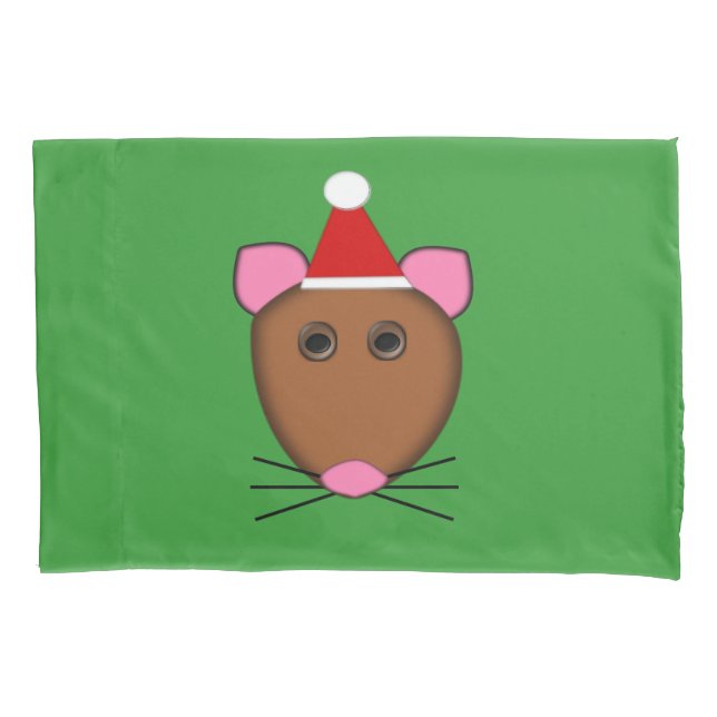 Merry Christmas Mouse Pillowcase (Front)